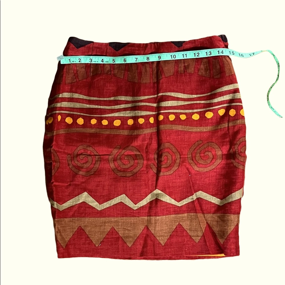 Ellen Tracy spice colored linen skirt size 6P. E#291 - Picture 3 of 8